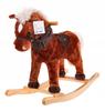 Rocking Horse For Children Brown Sounds Wooden Handle