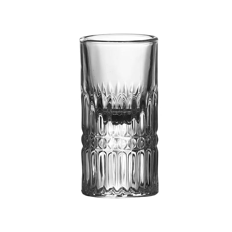 Engraved Diamond Crystal Shot Glass for Whiskey White Wine Carved Bullet Glass Home Household Drinkware