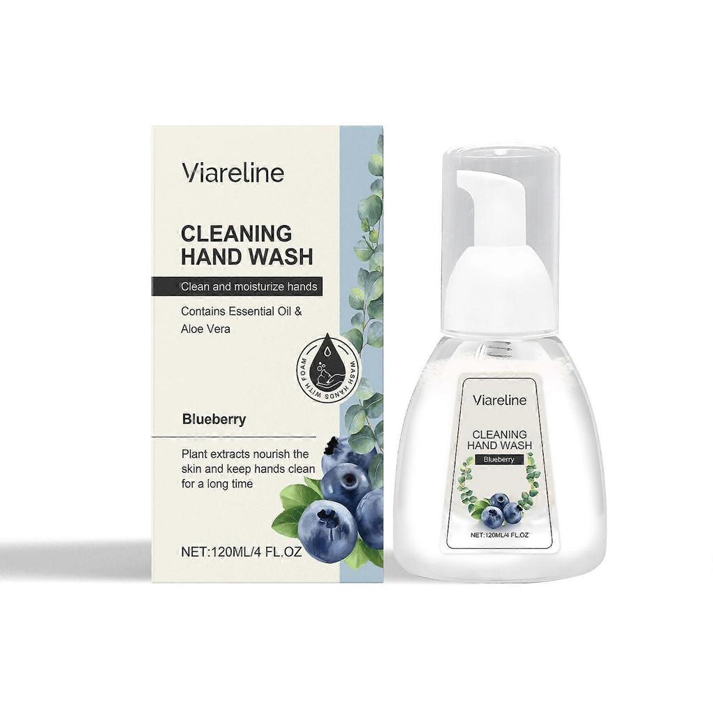 Limited time!!Viareline Foaming Hand Wash (Blueberry Scent) Gentle Cleansing, Soothing, Stain Removal, Moisturizing, Hand Care Foaming Cleanser