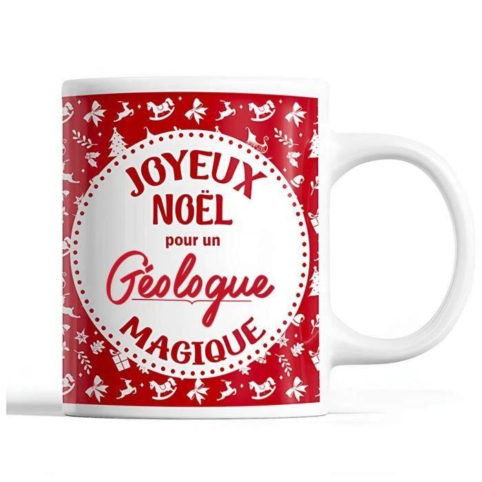 Mug - Christmas Geologist Man - Red - 325 Ml - Dishwasher and Microwave Safe