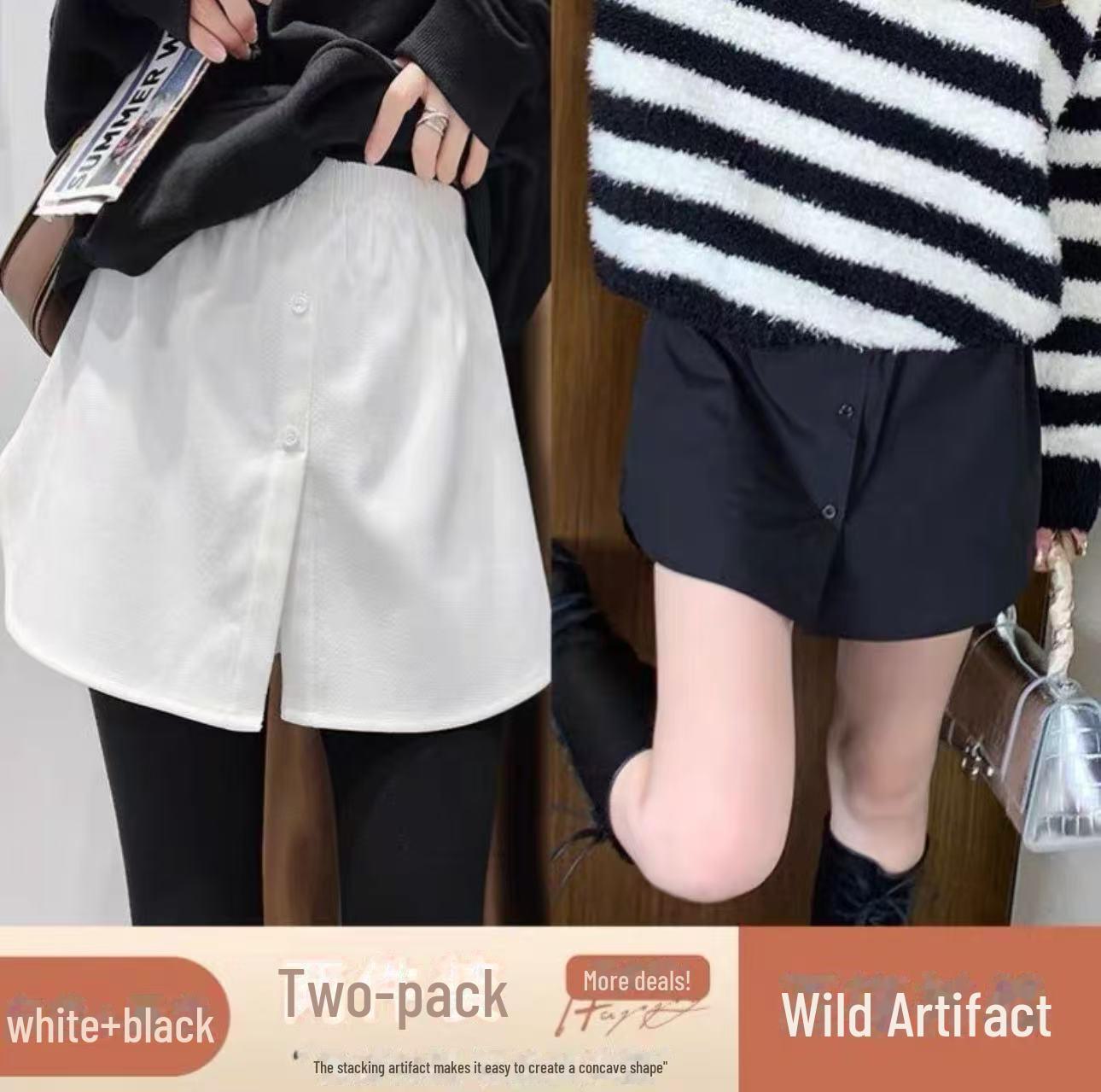 

Жіноча багатошарова спідниця з подолом із штучною двокомпонентною футболкою та светром XL (recommended 110-140 jin)