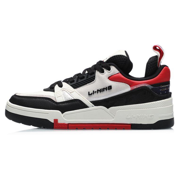 Li Ning 001 BTC Skateboard Shoes Men's Low Top Black/Red/White AECR001-3