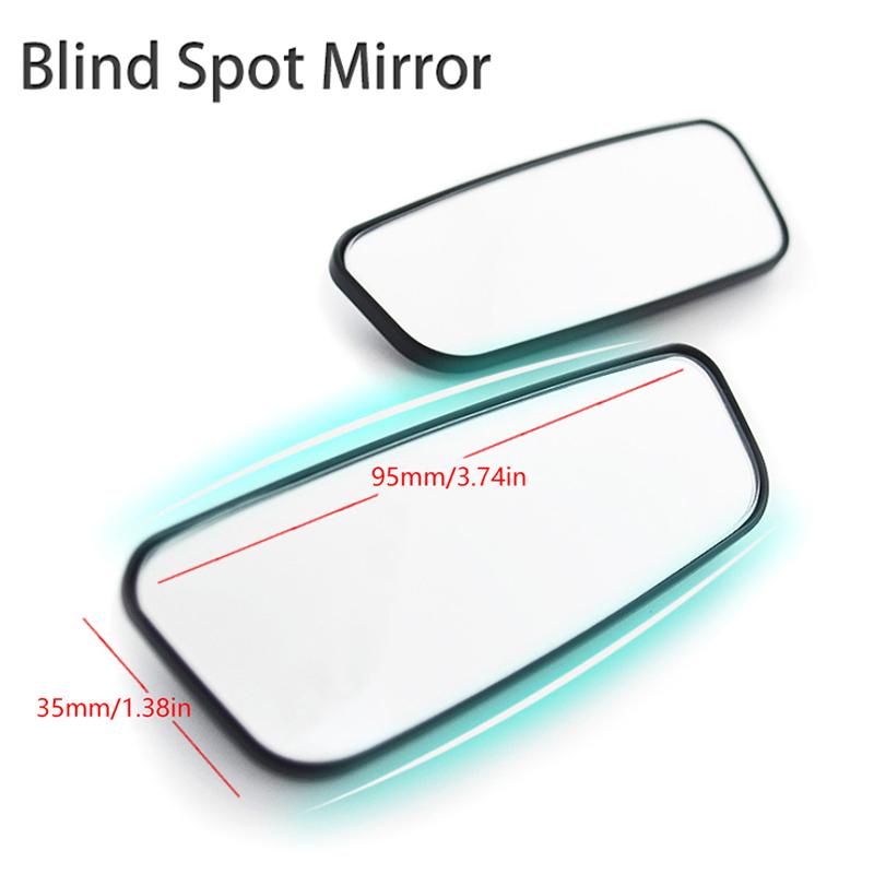 2Pcs 360 Degree Adjustable Blind Spot Mirror Car Auxiliary Rearview Convex Mirror Round Frame Wide Angle Mirrors For Car Reverse