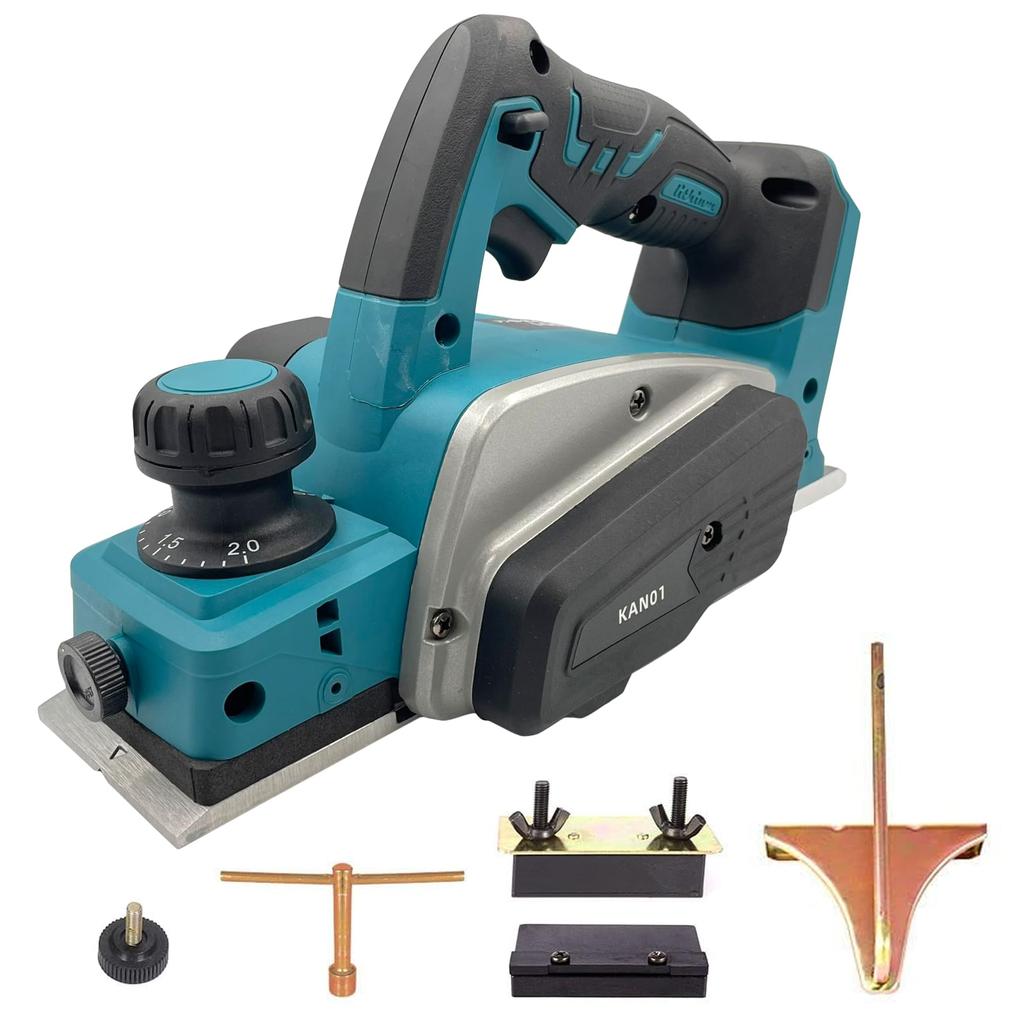 Makita Compatible Cordless Cordless Woodworking Compatible with 18V and Power Compact Cordless Planer, Tool, 14.4V Tools, (KAN01-BL)