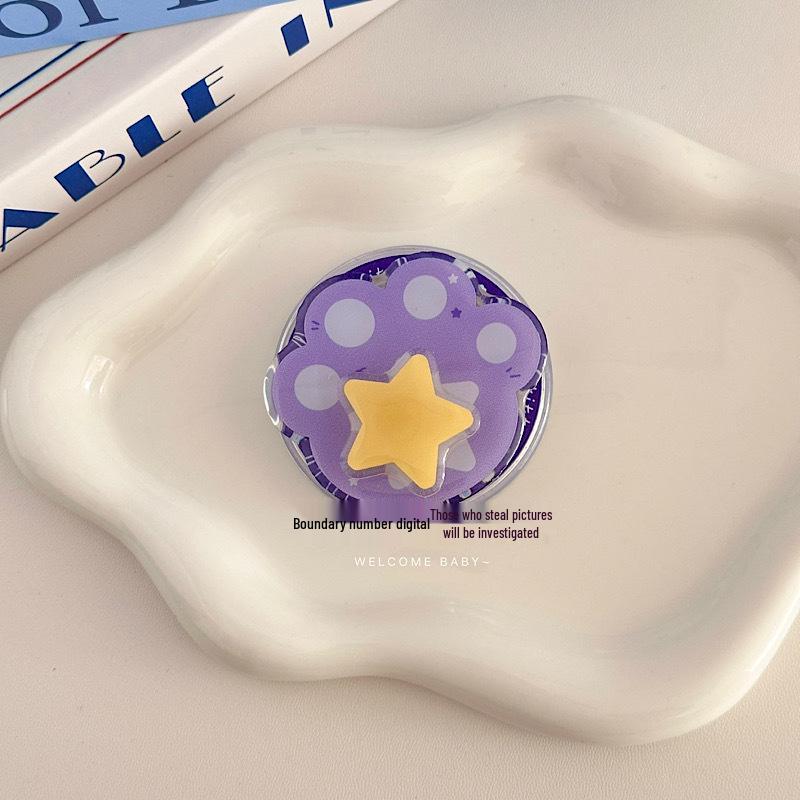 Rhinestone Heart Cat MagSafe-Compatible Magnetic Bracket with Strong Suction and Retractable Airbag