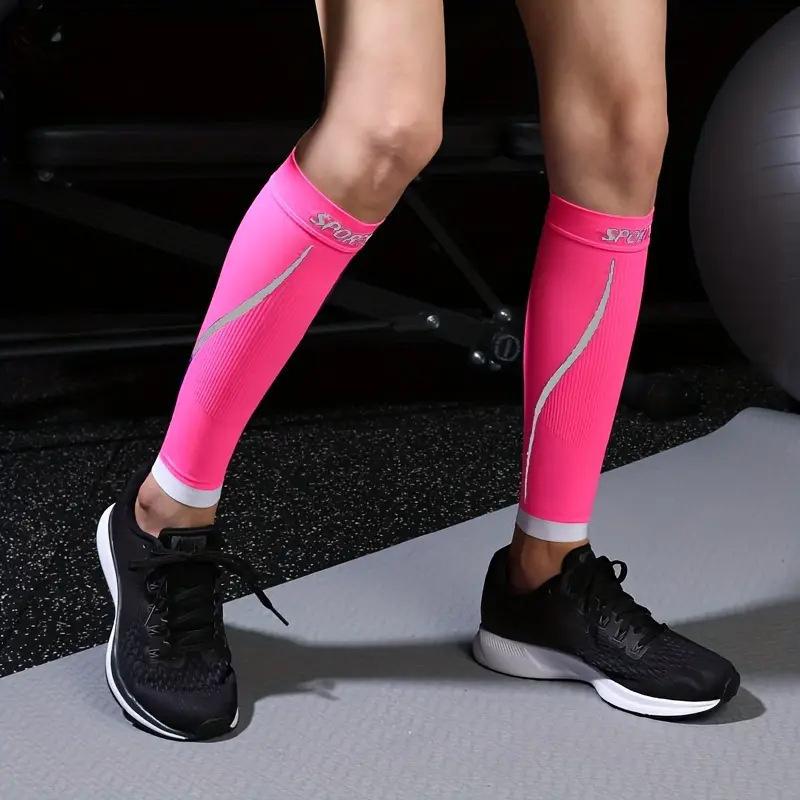 Compression Calf Sleeves for Football Basketball Fitness Sweat Absorbent Breathable Elastic Pressure Leg Support