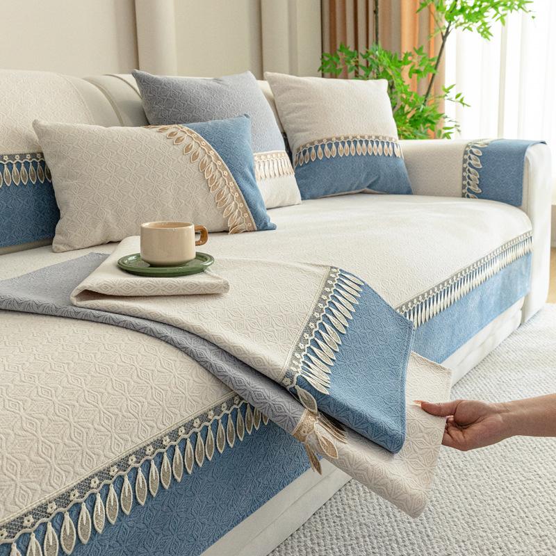 Simple Wind Chenille Sofa Cushion Universal In All Seasons  New Leather Sofa Cover Cloth Cover Non-Slip Cross-Border Special Supply