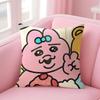 OOpanchu UsagiI Cartoon Cushion Cover Natural Linen Pillow Case DoubleSided Print Decorative Sofa Pillowcase Home Decor Gift