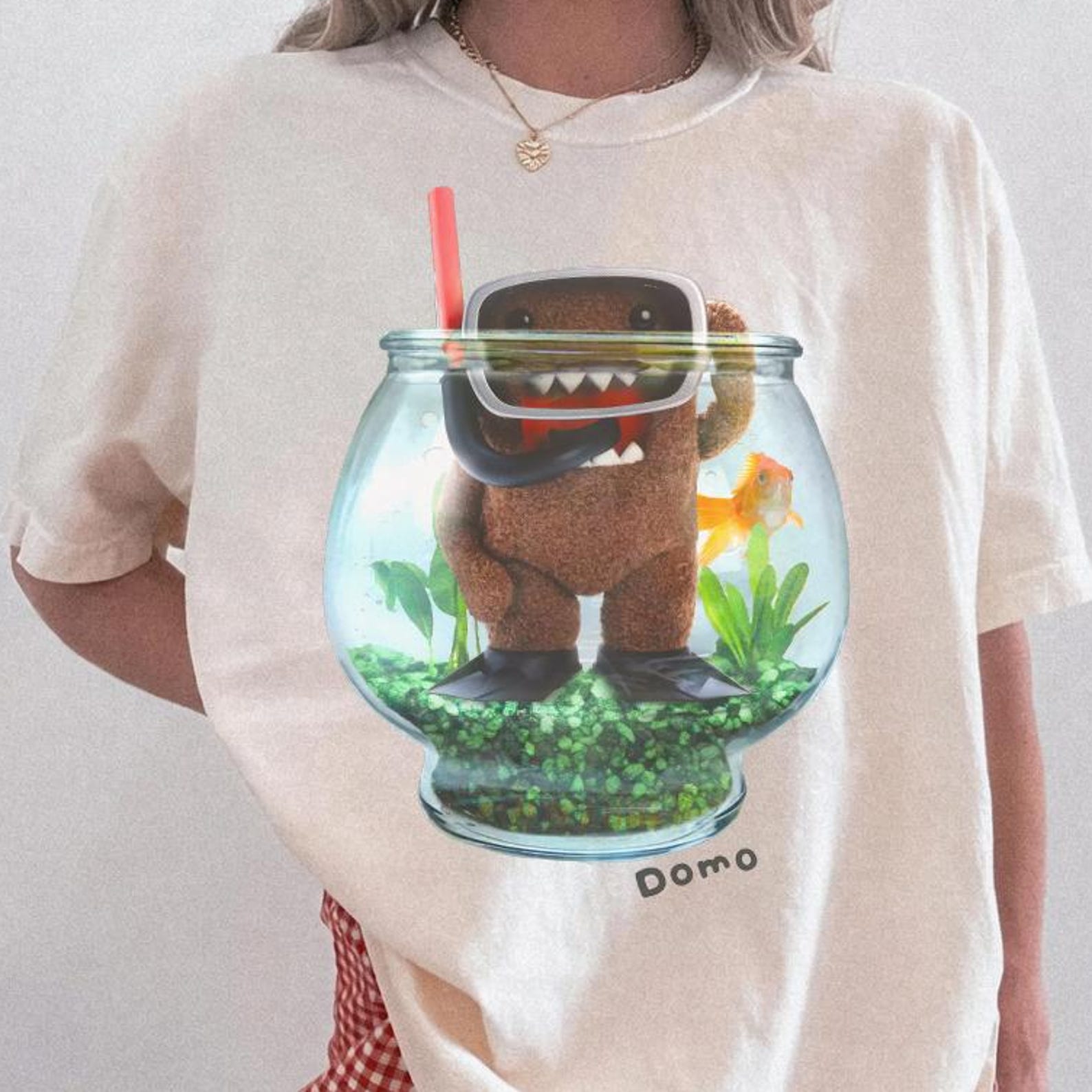 Comfort Colors® Domo Fish Shirt – Y2K Shirt,Harajuku Shirt,Kawaii Shirt,Domo Tshirt L