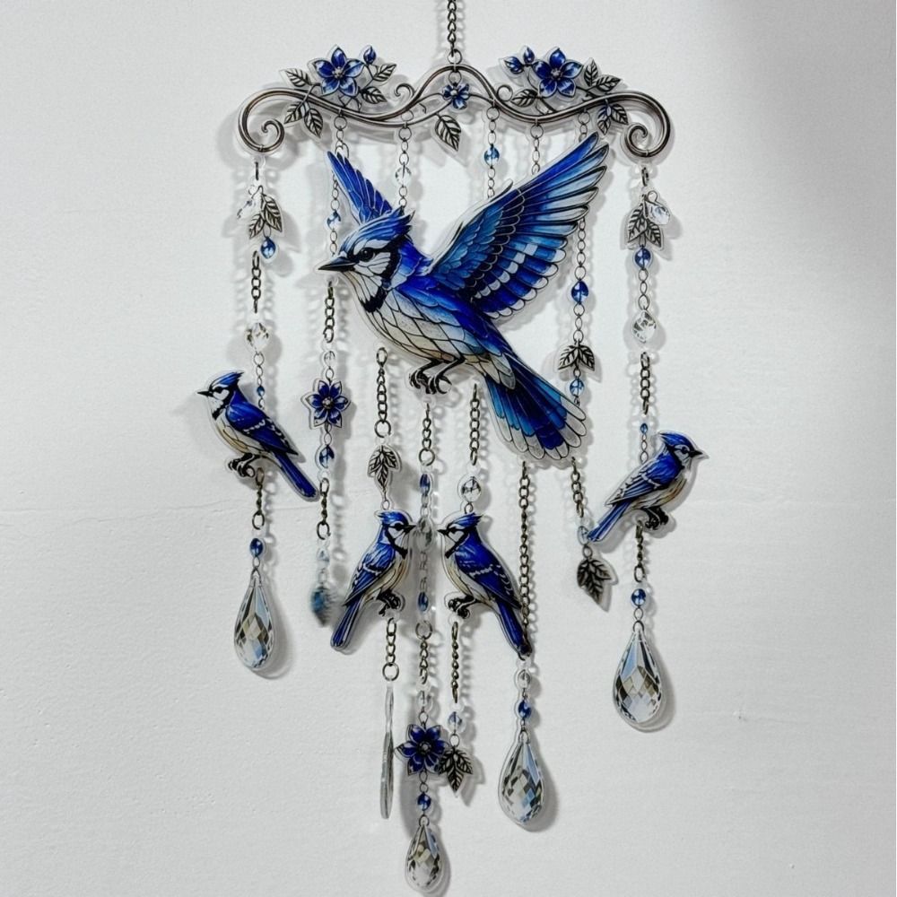 Crystal Pendants Bird Wind Chime Metal Suncatcher Wind Chime Hummingbird Wind Chime Patio Decor