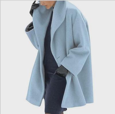 European & American Women's Multi-Color Loose Woolen Hooded Coat - Autumn/Winter Fashion 2020