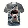 Funny Cats 3D Printed T-Shirt Men Animal Pets Cat Summer O-Neck Tops Streetwear Short Sleeve