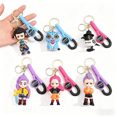 New Anime Movie Kpop Demon Hunters Girls PVC Figure Keychains Doll Cute Tiger Action Model Toy Collection Christmas Gifts