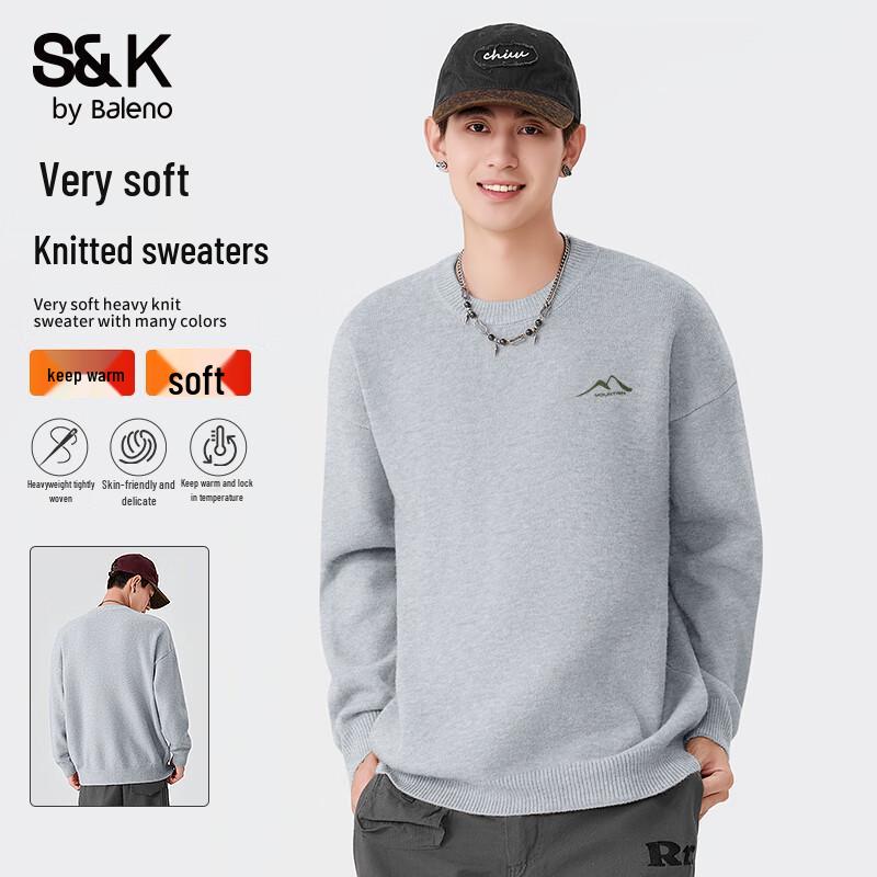 Baleno Men's S&K Series Mountain Line Graphic Knit Sweater