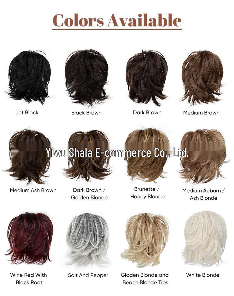 Adjustable High-Temperature Silk Short Curly Clip-On Ponytail Wig for Women