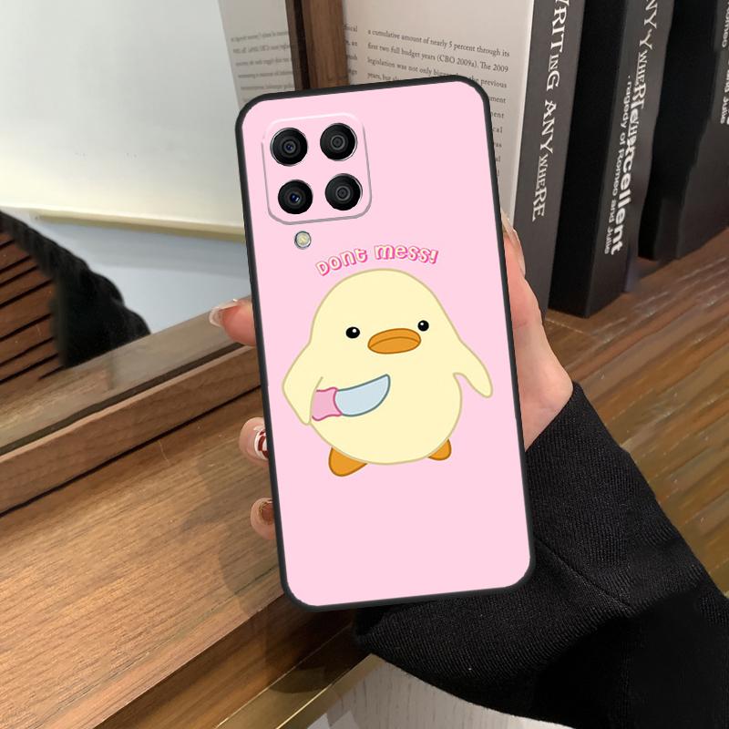 Cartoon Duck Knife Case For Samsung Galaxy M35 M15 M55 M56 M36 M16 M06 M31 M13 M33 M53 M12 M32 M52 M14 M34 M54