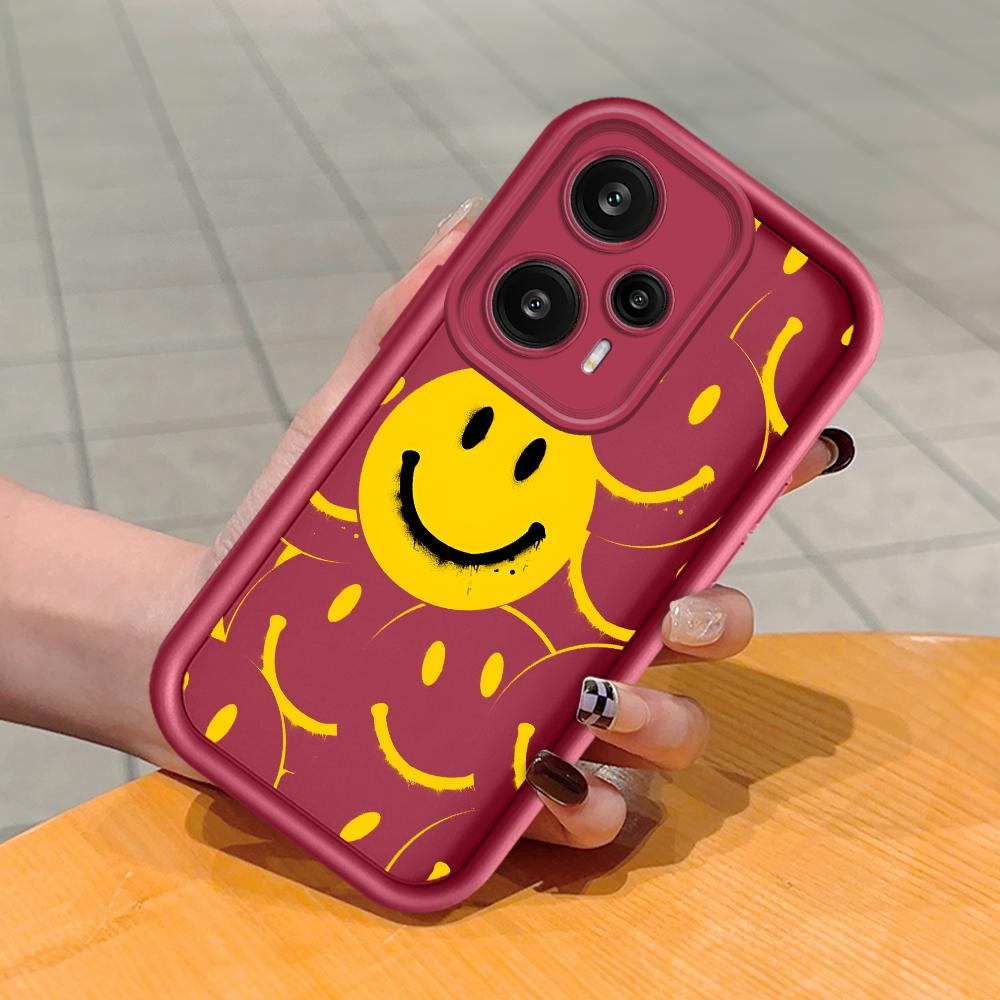 Soft Silicone Square Ladder Printing Pattern Phone Casing Full Cover Camera Shockproof Protection Rubber Case for Xiaomi Redmi