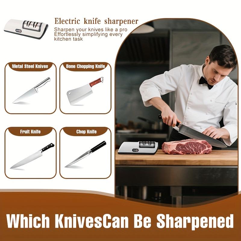 [Electric Knife Sharpener] Professional USB Rechargeable Electric Knife Sharpener, Suitable for Sharpening and Polishing Kitchen Knives