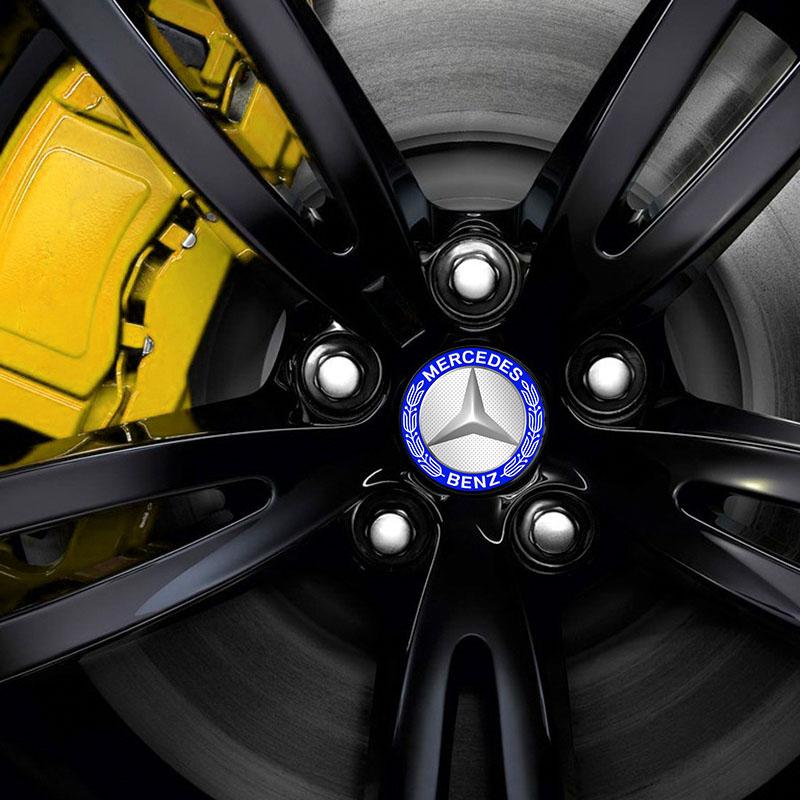 4ks 56mm Hliníková slitina Auto Kolo Středová Nálepka Nábojová Nálepka Pro Mercedes Benz GLE GLC A B C E Třída W176 W246 W205 W213 AMG Styling Auta