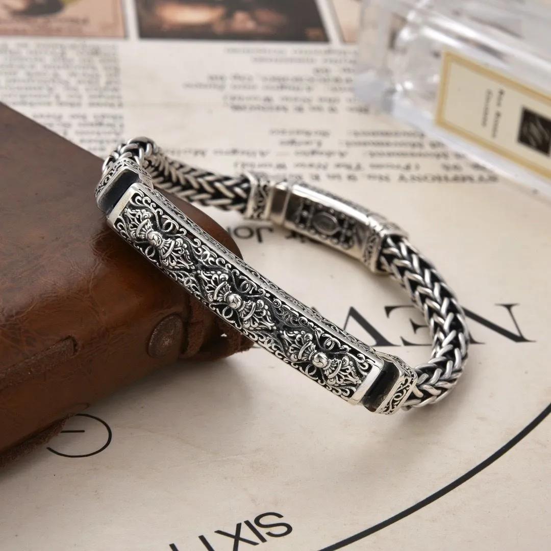 

New Ethnic Style Keel Chain Bracelet Horsewhip Chain Retro Old Trend Bracelet 22CM