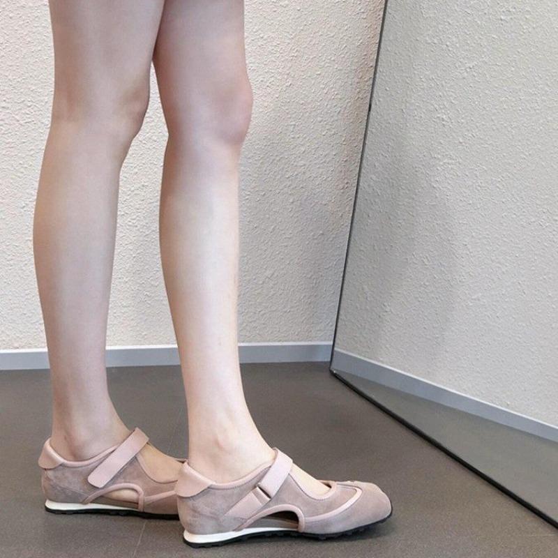 Soft Leather Casual Fashion Round Toe Shallow Mouth Mary Jane Shoes Women's Low Heel Versatile Lightweight Single Shoes