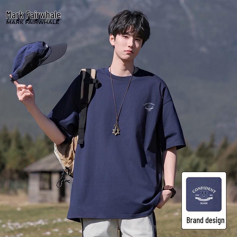 Mark Fairwhale Men s Casual Loose Fit Short Sleeve T-Shirt L
