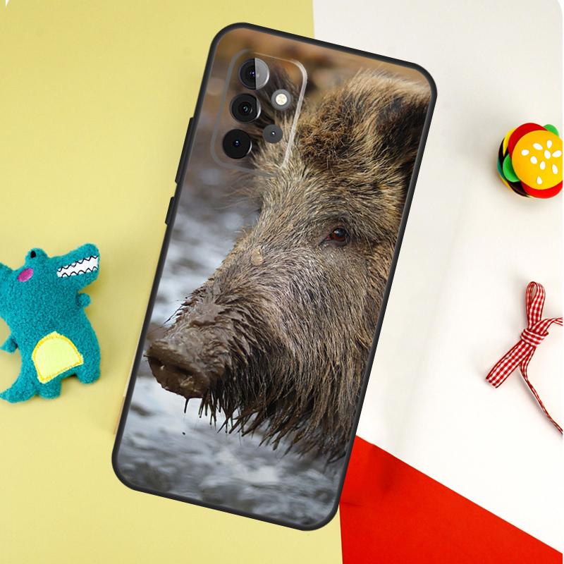 Wild Boar Pig Brown For Samsung Galaxy A55 A35 A15 A54 A34 A14 A53 A33 A13 A05 A06 A16 A22 A32 A52 Phone Case