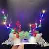 New Christmas LED Light Antlers Hair Band Cute Fairy Glowing Elk Hairpin Hair Clip Women Girls Christmas Hair Accessories