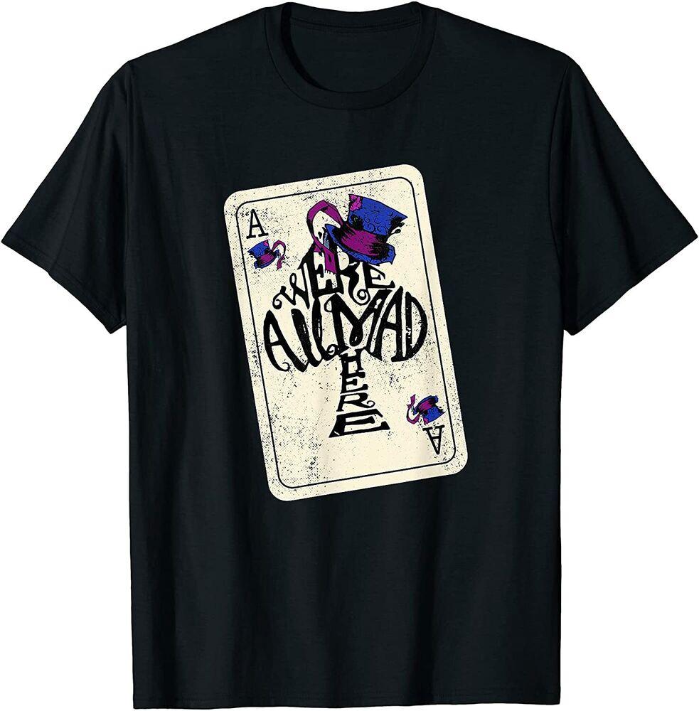 Mad Hatter We'Re All Mad Here Ace Of Spades Unisex T-Shirt