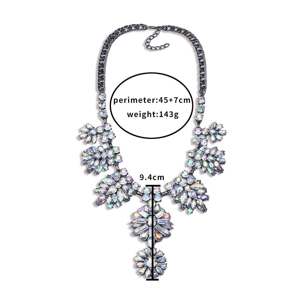 Fashion Exaggerated Necklace, High-End Luxury Alloy Full Diamond Accessories, Personalized Retro Items
