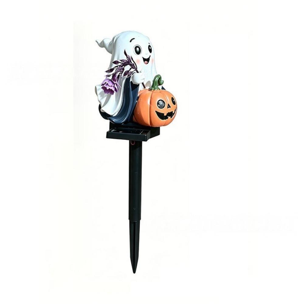 Resin Figurine Solar Halloween Lights Cute Garden Stake Light For Garden Courtyard Patio