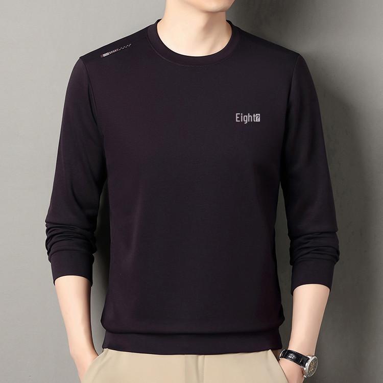 Men s Winter Plus Velvet Thick Warm Hoodie - Round Neck, Long Sleeve, Casual Fashion for Middle-Aged 4XL