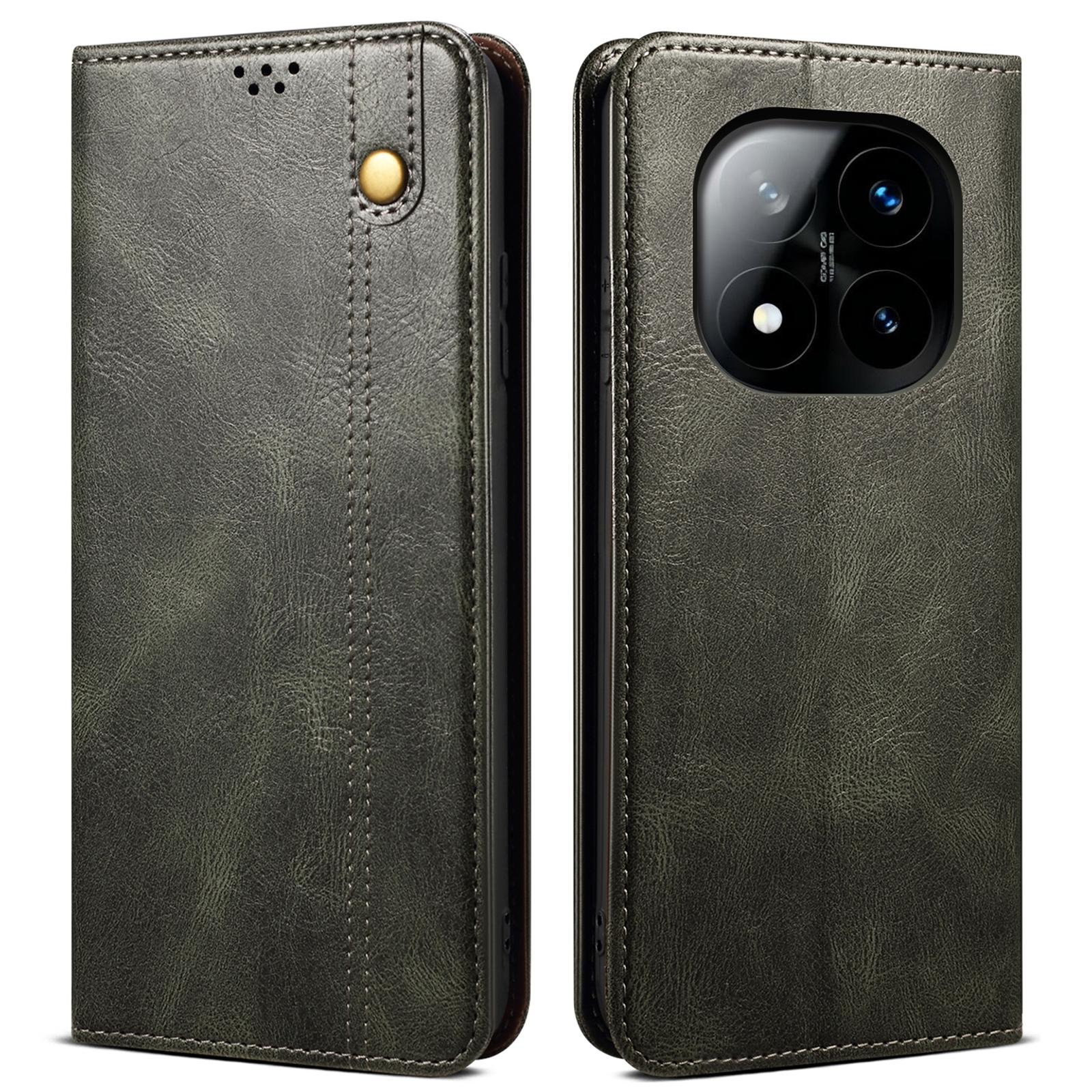 

Чехол для Xiaomi Redmi Note 14 Pro+ 5G Текстура Crazy Horse Вощеная кожа Кошелек Подставка Чехол для телефона A