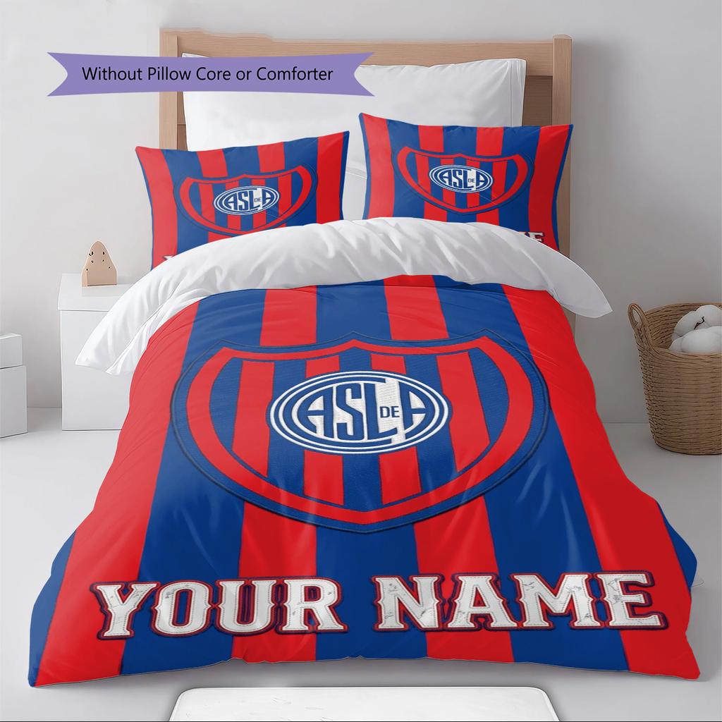 Name Custom San Lorenzo Art Pattern Bedding Set Quilt Cover Pillowcase Home Decor Gift (1 * duvet cover + 2 * pillowcase, without core)