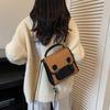 New textured retro backpack women's trend autumn trendy messenger bag fashionable portable small bag