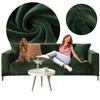 Cover for a Sofa, 3-seater Sofa, Elastic, Bottle Green