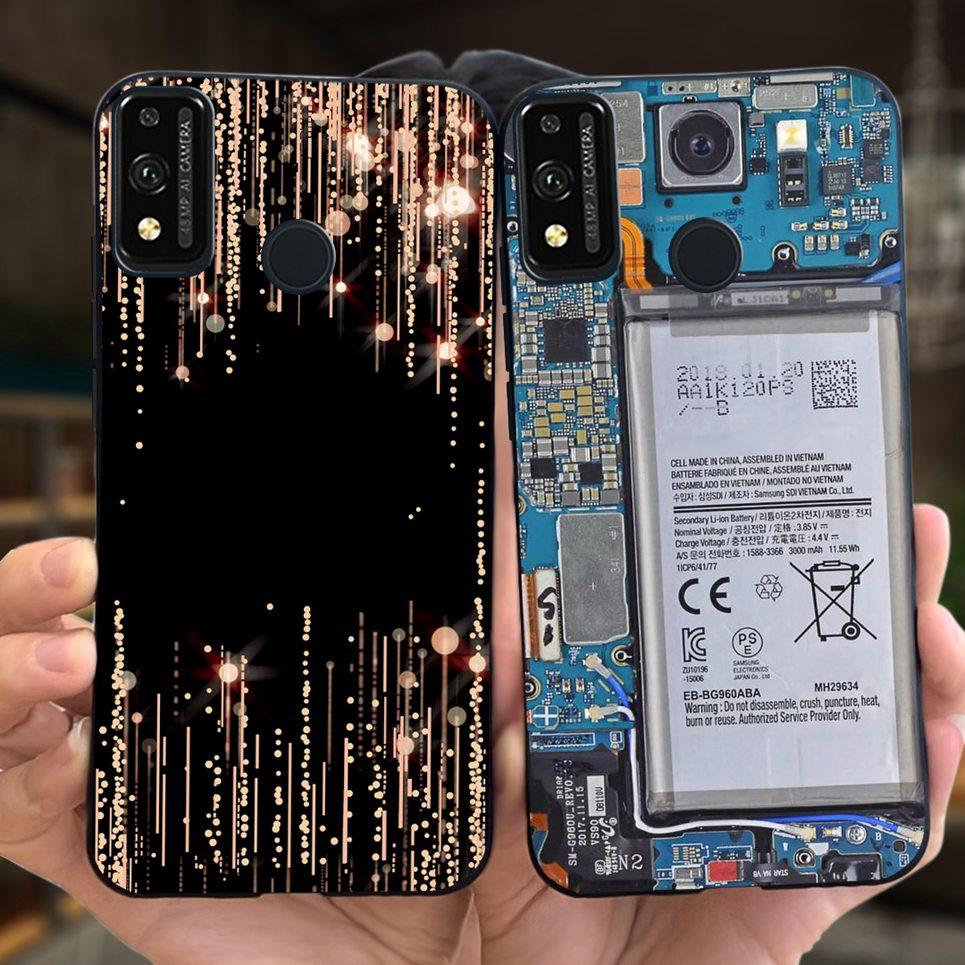 Soft Silicone Cases For Huawei Honor 9X lite Case JSN-L21 JSN-L22 JSN-L23 Coque Fundas Luxury Design Pattern Soft Silicone Etui