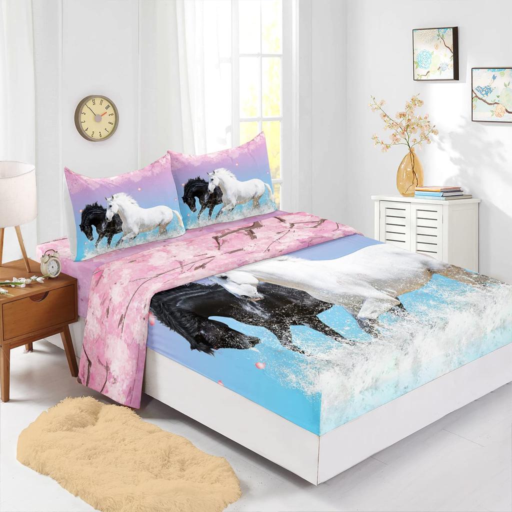 Ocean Beach Turtle Pattern Sheet Four-Piece Bedding Set Bedroom Dormitory Bedding Decoration