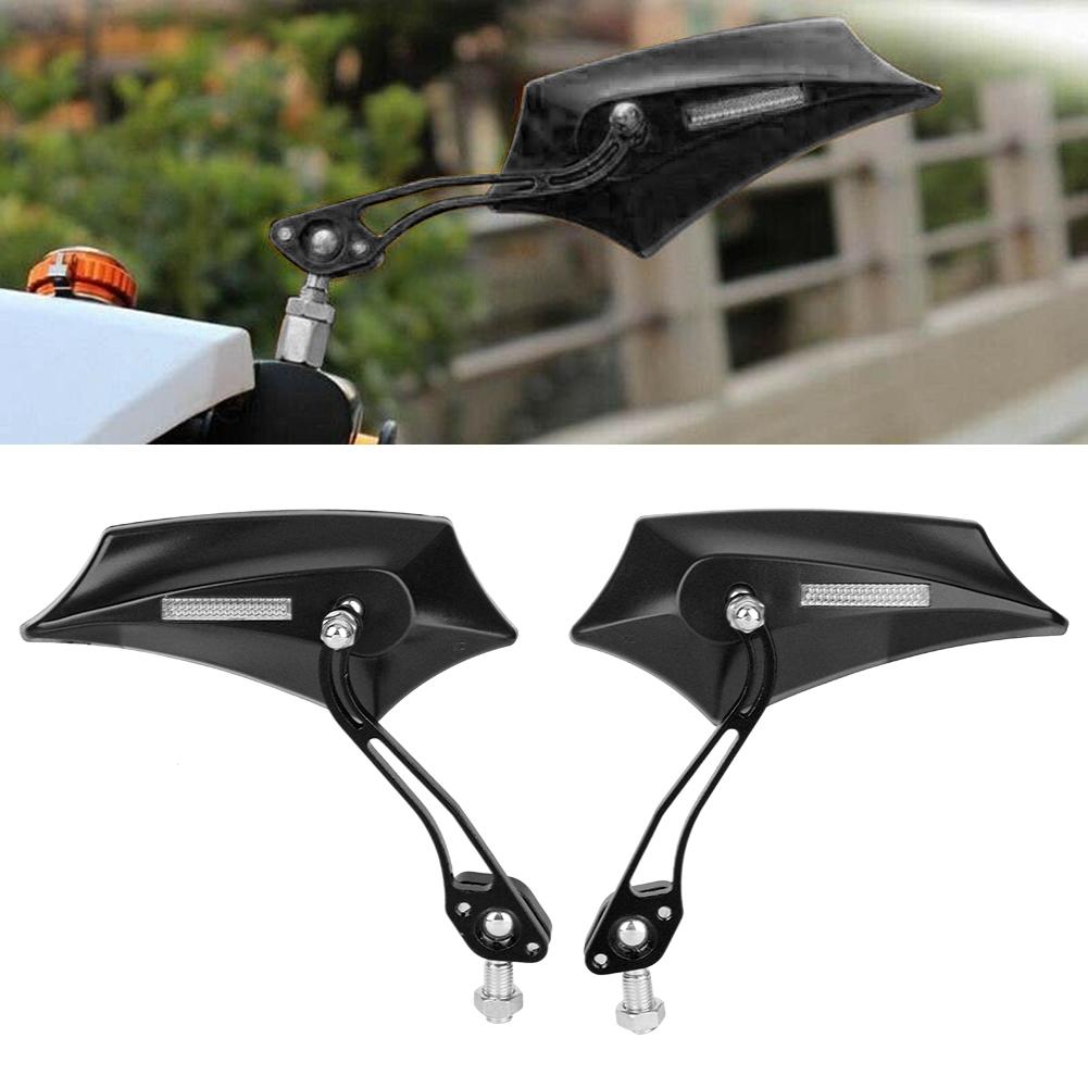 A Pair of Universal Motorcycle Motorbike Modified Accessories Rear View Rearview Mirror(Black)
