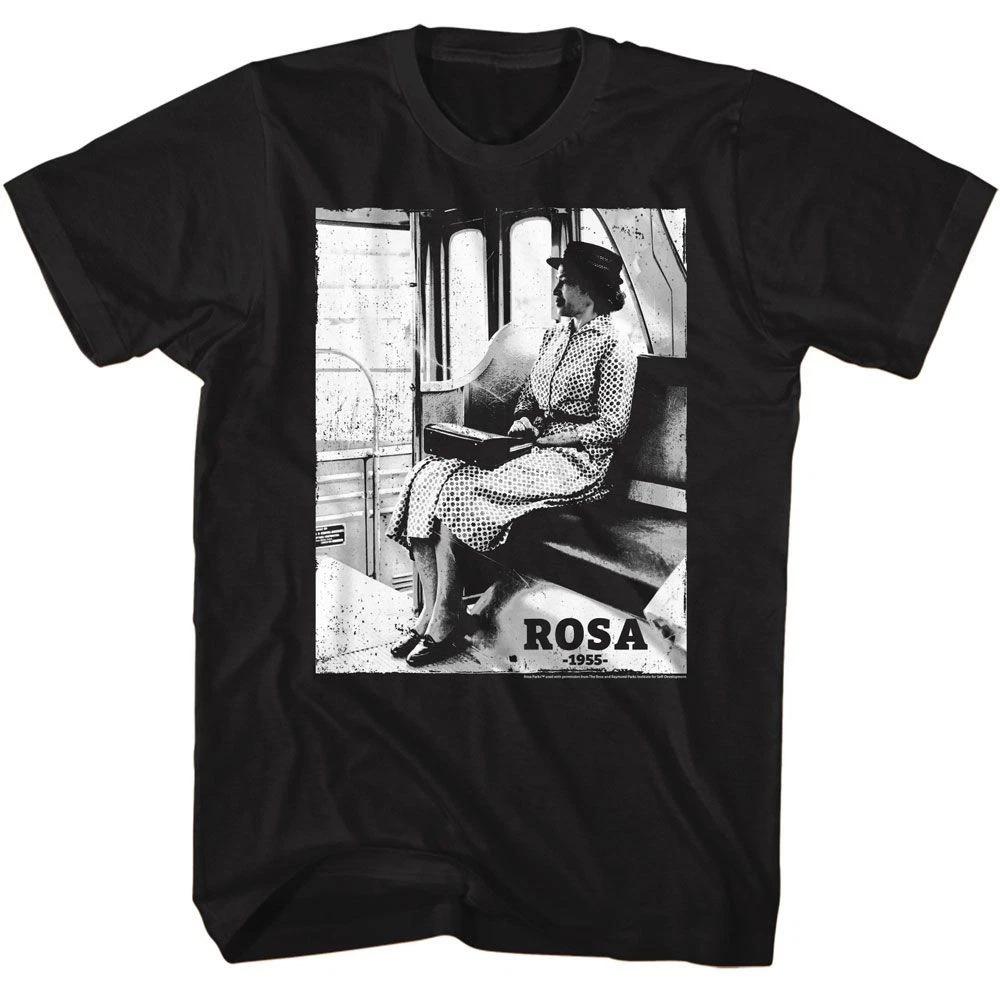Rosa Parks - Black & White Photo - American Classics - Solid Black Short S 140