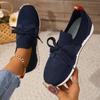 2025 New Style Flyknit Mesh Breathable Casual Lightweight Lace-Up Chunky Heel Women's Casual Flats Women's Size 43