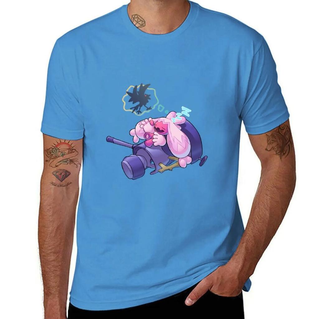 Cute Tinkaton Sleeping T-shirt Aesthetic Clothing Quick Drying Tshirts for Men