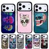 Stripe Skull Phone Case for iPhone 17 Air 16e 15 14 13 Pro Max Back Cover for 12 11 Pro Coque