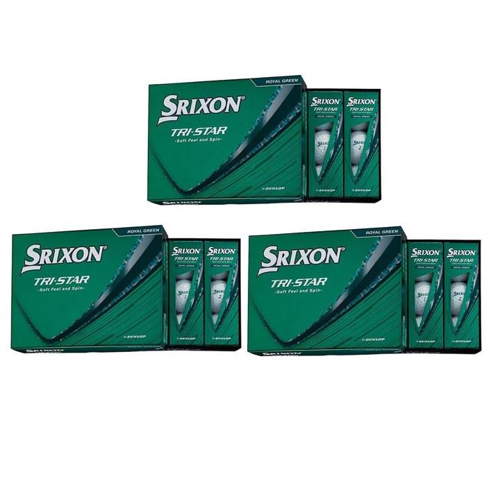 Dunlop SRIXON TRI-STAR Ball 3 Dozen Set (36 balls) Royal Green