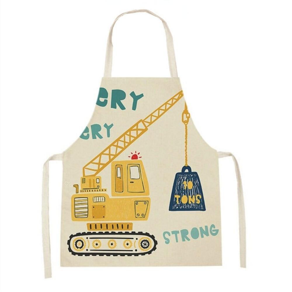 

Car Pattern Children s Apron Vehicle Theme Printed Apron New Cleaning Clothes Home Use 47x38cm-E