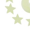 Fashionable 12Pcs Stars Moon Glow In Dark Fluorescent Decal Wall Stickers Home Decoration