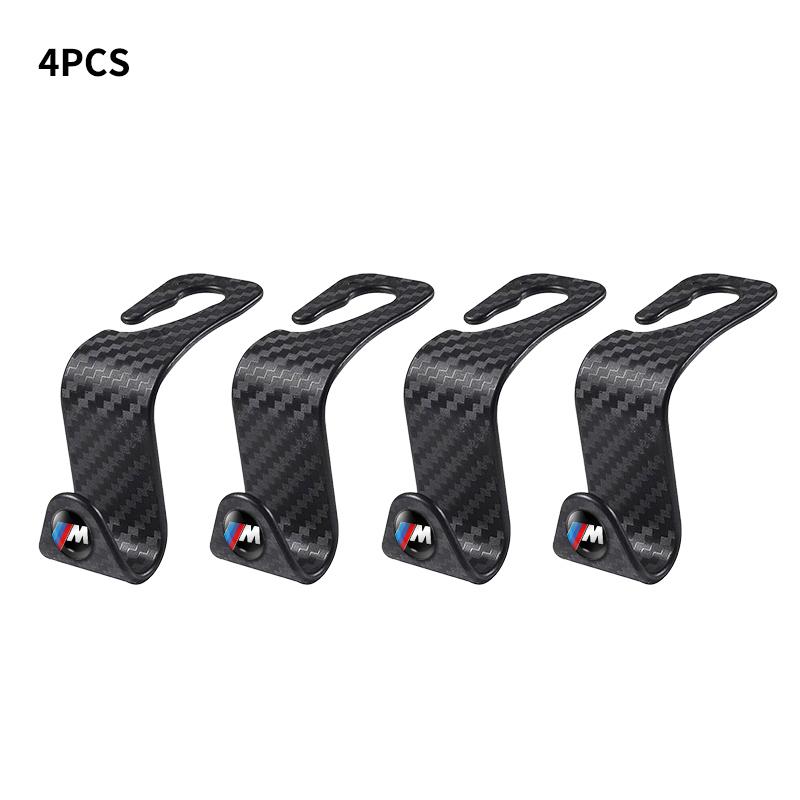4pcs Carbon Fibre Car Rear Seat Hook Hanger Storage Organizer Hooks for BMW E46 E85 E60 F10 E39 F30 E36 F20 E87 E90 E70 X3 X5