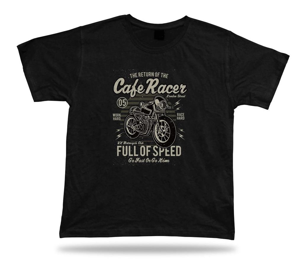 Cafe racer full of speed, go fast or go home stylish t shirt tee modern design