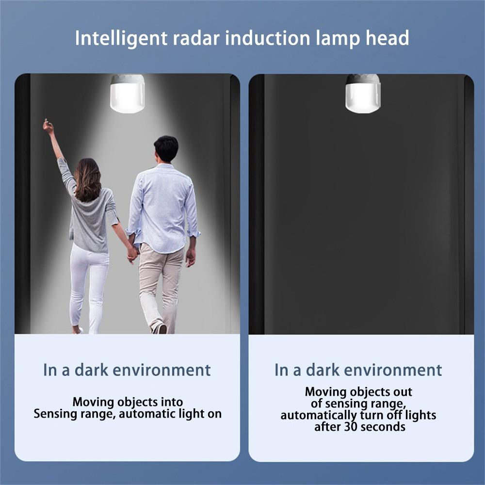 360° Smart Led Bulb E27 Plug Radar Motion Sensor 220V Light Bulb Holder 3-8m Sensing Distance LED Bulb Lamp Holder Auto On/Off Socket Adapter