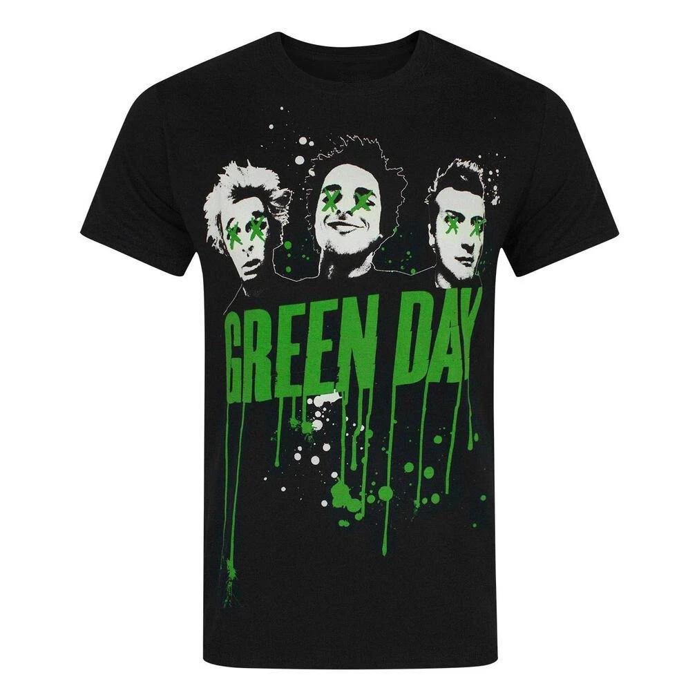 Green Day T-Shirt Band Drips New Black Official 2XL